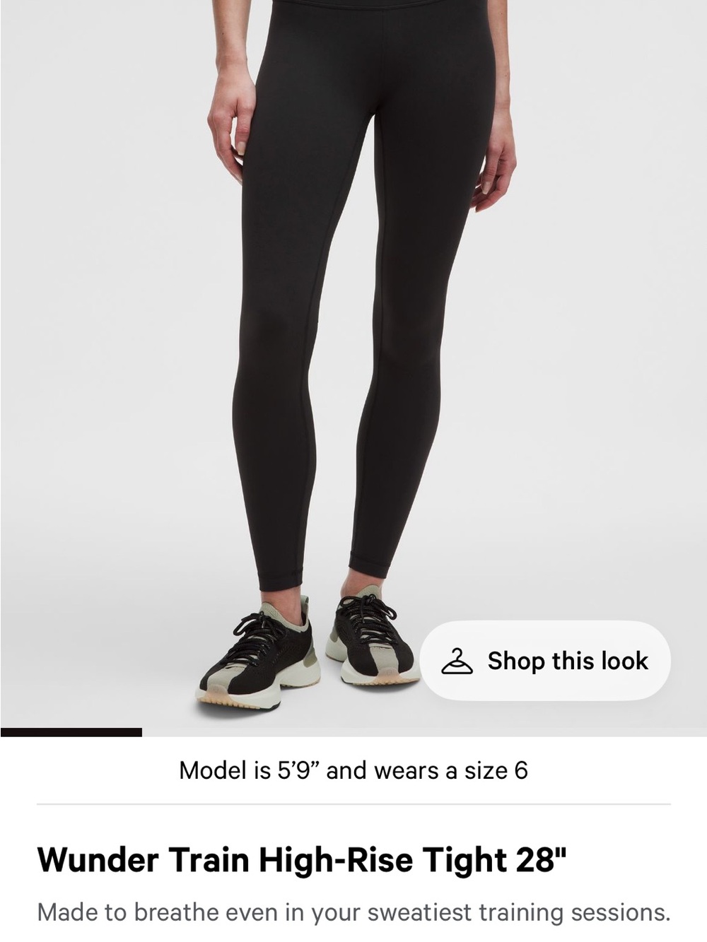 Lululemon Wunder Train High-Rise Tight 28" - Black